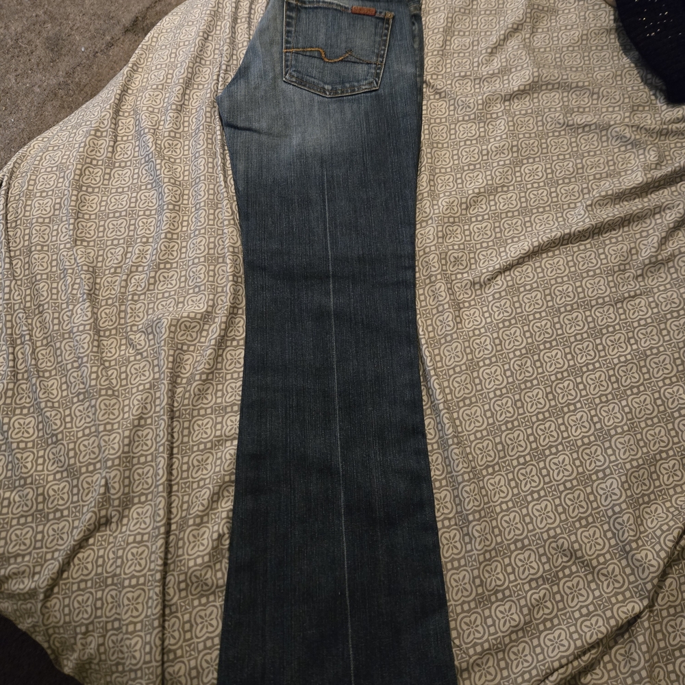7 For All Mankind Dark Blue Boot Cut Jeans